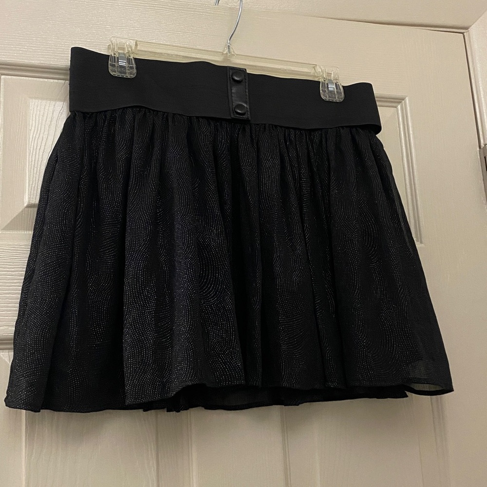 Charlotte Russe black and sliver mini skirt NWT